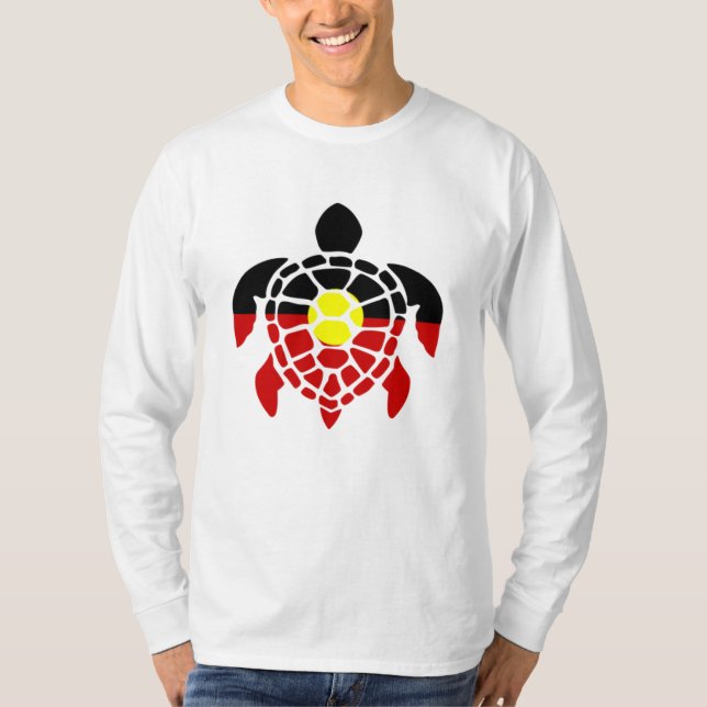 T-shirt Tortue de mer aborigène australien (Devant)