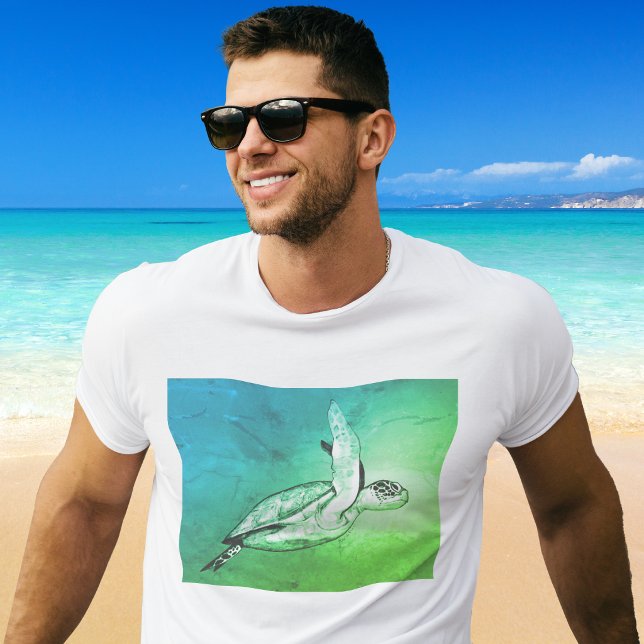 T-shirt Tortue de mer Art original  (Créateur téléchargé)