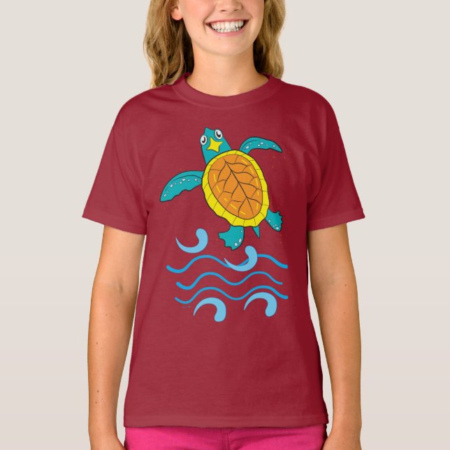 T-shirt Tortue de mer bébé (Devant)