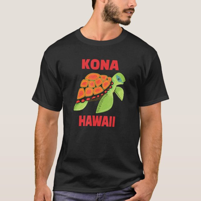 T-shirt Tortue de mer de Kona Hawaii (Devant)