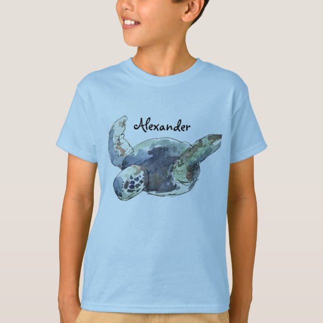 T-shirt Tortue de mer des animaux de l'enfant (Devant)