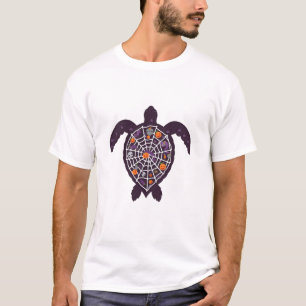 T-shirt Tortue de mer Halloween Toile d'araignée Citrouill