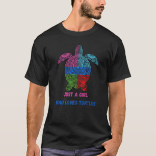 T-shirt Tortue de mer Hawaïen teint Femen V Cou