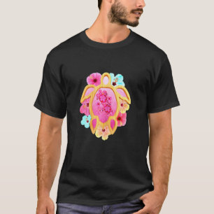 T-shirt Tortue de mer Hawaii Honu rose coloré