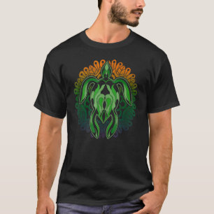 T-shirt Tortue de mer Hawaii Tattoo Mandala Ocean Animal T