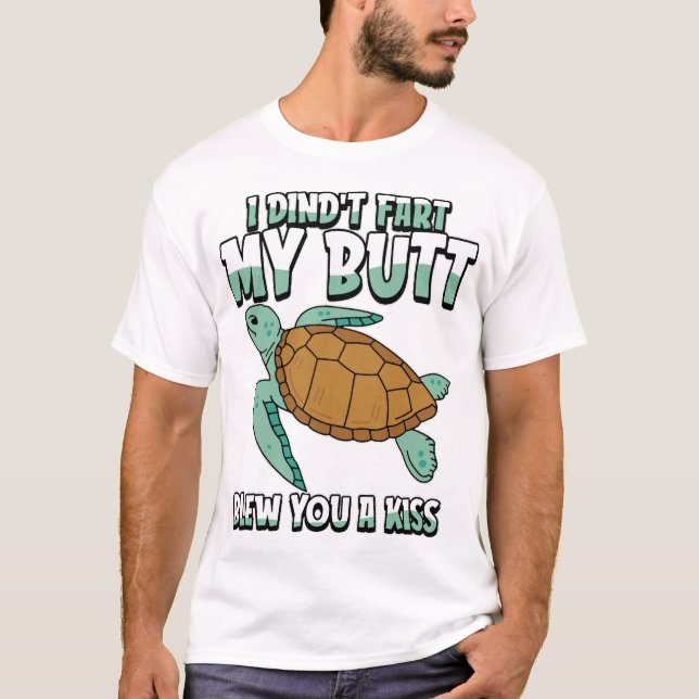 T-shirt Tortue de mer humoristique (Devant)