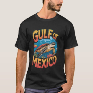 T-shirt Tortue de mer mosaïque colorée - golfe du Mexique