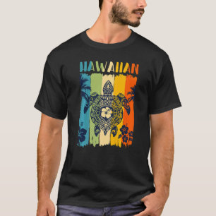 T-shirt Tortue de mer Rétro Hawaii Hawaïen Famille assorti
