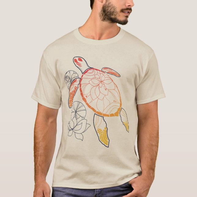 T-shirt Tortue de mer Sunburst (Devant)