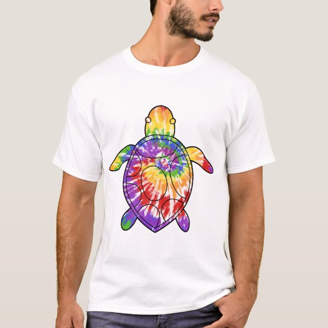T-shirt Tortue de mer tie dye (Devant)