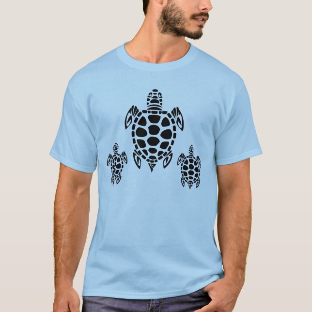 T-shirt Tortue de mer tribale (Devant)