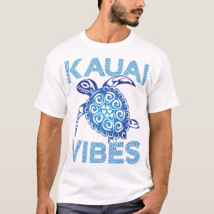 T-shirt Tortue de mer tribale bleue polynésienne Kopie der