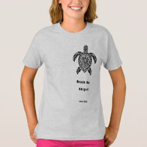 Tortue de mer tribale, noire et à gauche