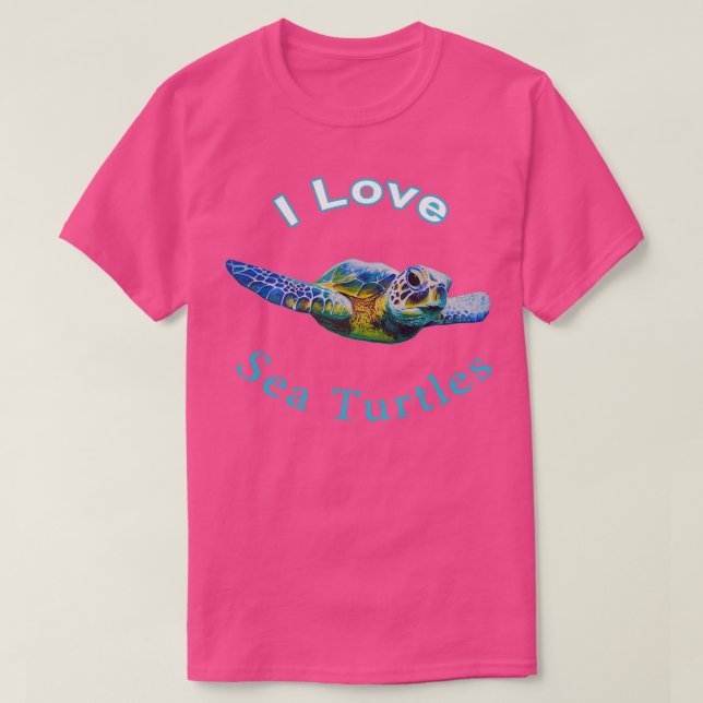 T-shirt Tortue de mer tropicale (Design devant)