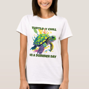 T-SHIRT TORTUE DE MER UN JOUR D'ÉTÉ