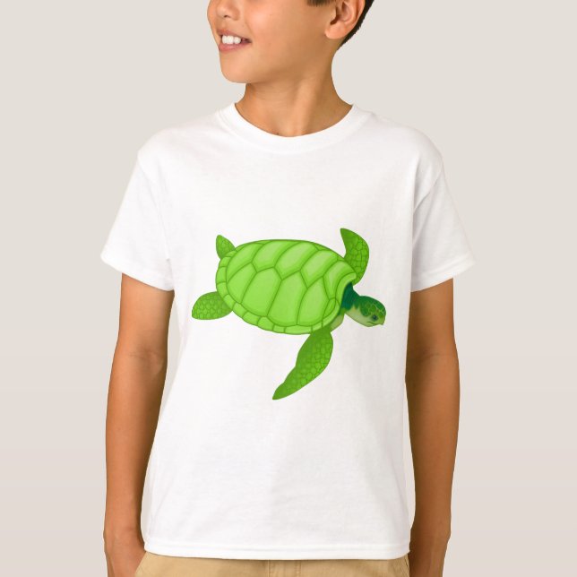 T-shirt Tortue de mer verte (Devant)