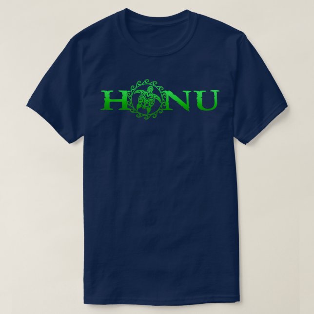 T-shirt Tortue de mer verte Tribal Honu Hawaii Turttes (Design devant)