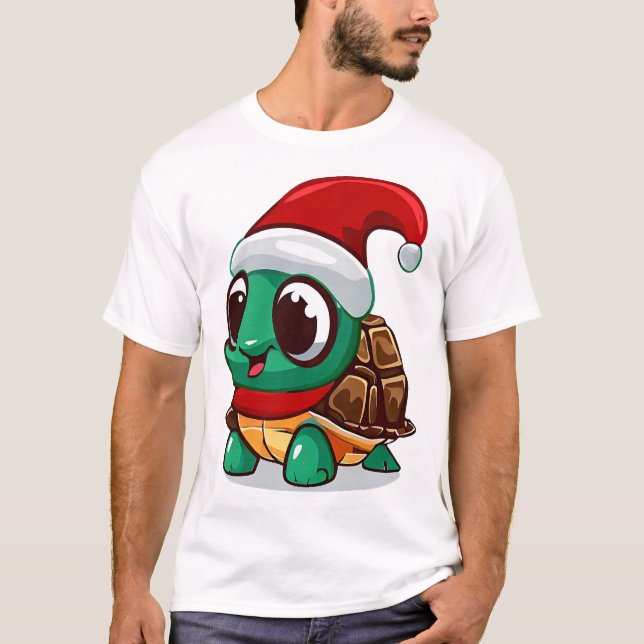 T-shirt tortue de Noël (Devant)