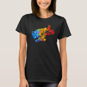 T-shirt Tortue de peinture éclaboussante Tortue de peintur