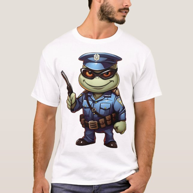 T-shirt Tortue de police (Devant)