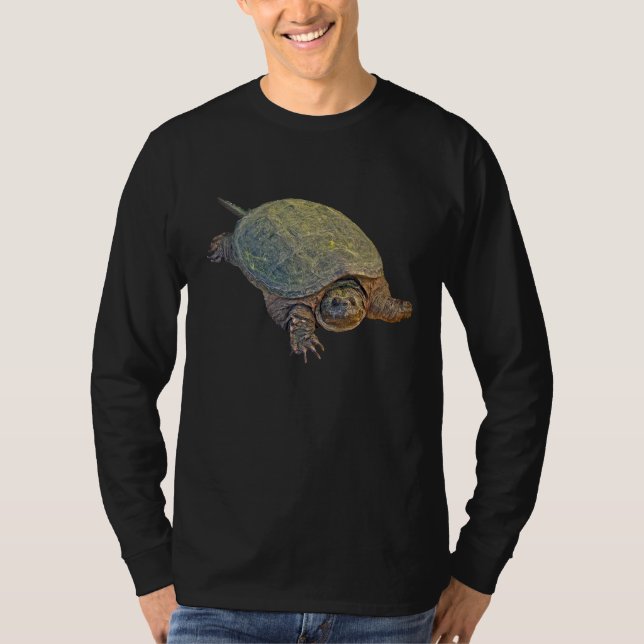 T-shirt Tortue de rupture commune - serpentina de Chelydra (Devant)