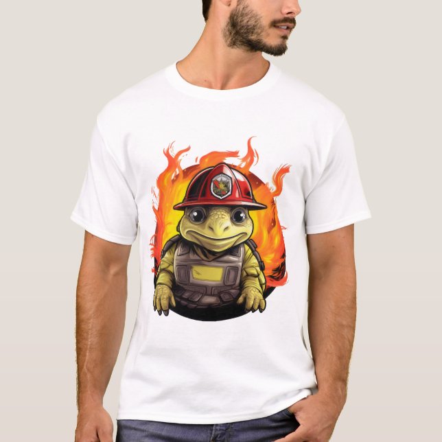 T-shirt tortue des pompiers (Devant)