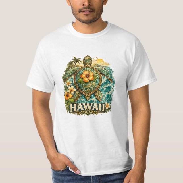 T-shirt Tortue d'Hawaii (Devant)