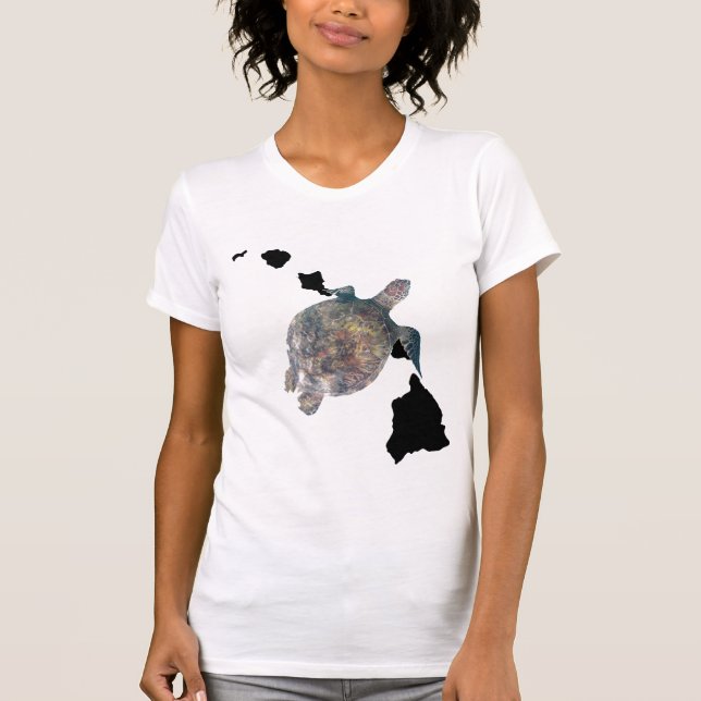 T-shirt Tortue d'Oahu d'îles d'Hawaï (Devant)