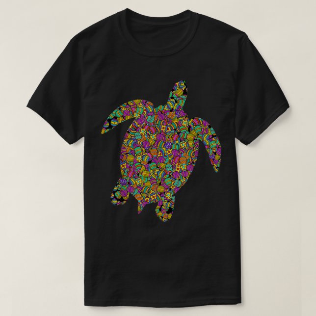 T-shirt Tortue d'oeuf pour femmes Hommes Enfants Fête de P (Design devant)