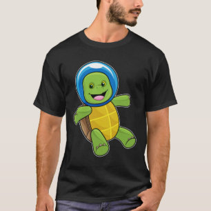 T-shirt Tortue en astronaute avec boule de verre