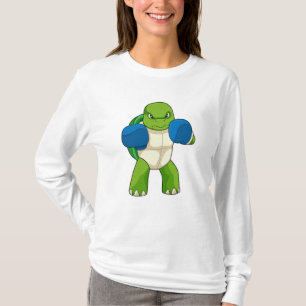 T-shirt Tortue en boîte avec gants de boxe