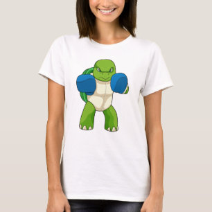 T-shirt Tortue en boîte avec gants de boxe