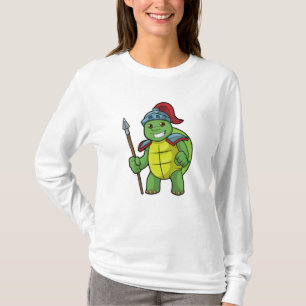 T-shirt Tortue en guerrier avec Spear & Helmet