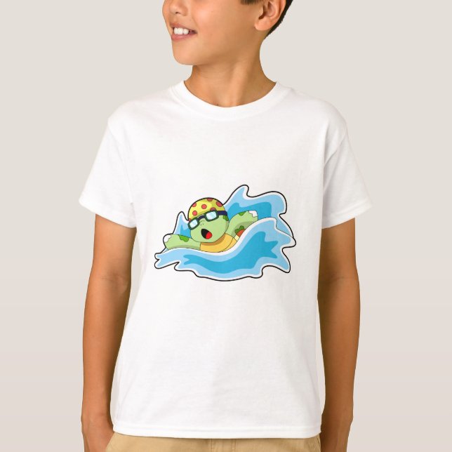 T-shirt Tortue en nage dans l'eau (Devant)