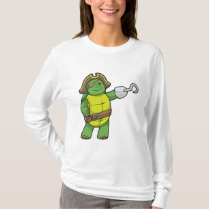 T-shirt Tortue en pirate avec patchs main et oeil
