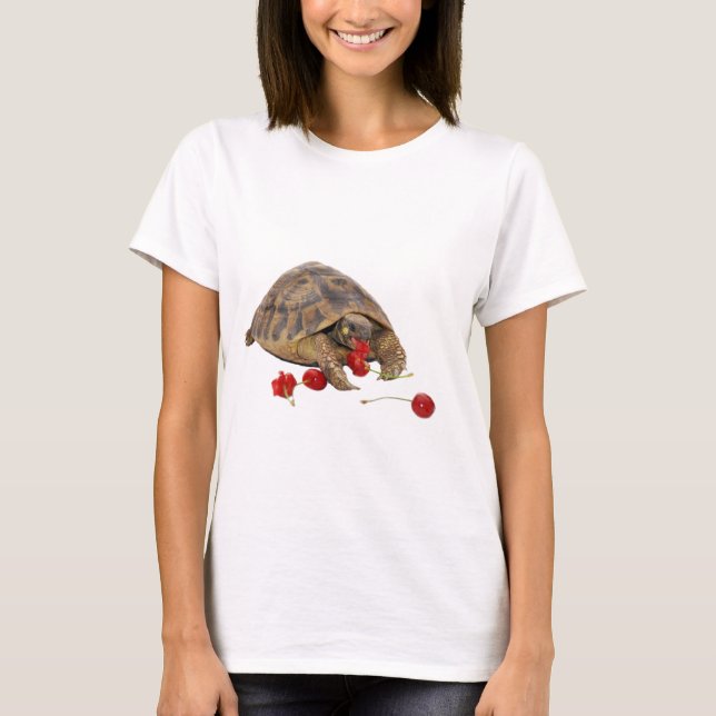 T-shirt Tortue et fraises de Hermann (Devant)