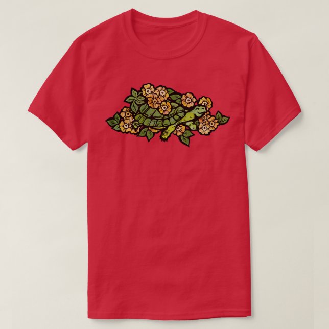 T-shirt Tortue florale (Design devant)