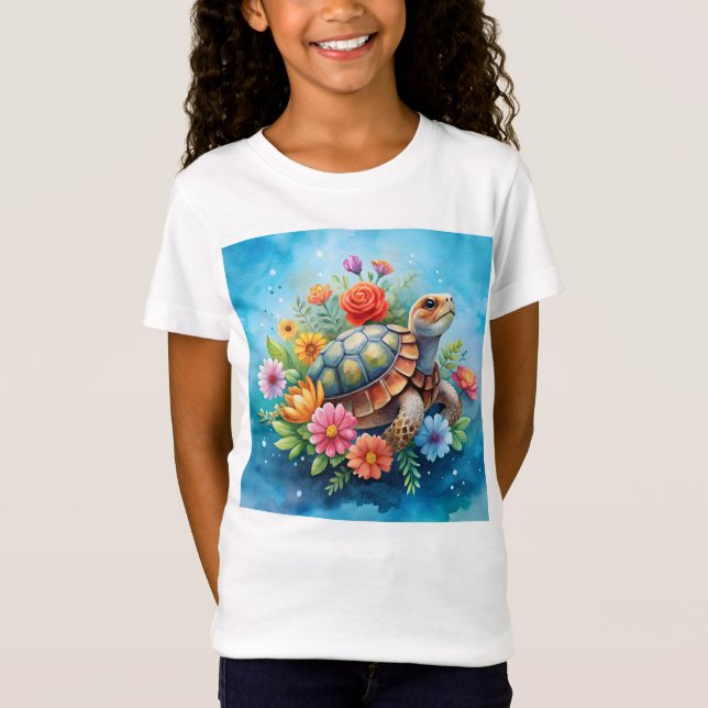 T-Shirt Tortue florale (Devant)