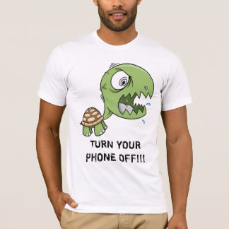 T-shirt Tortue folle "TOUR VOTRE TÉLÉPHONE OUTRE" de