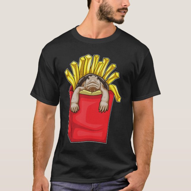 T-shirt Tortue frites (Devant)
