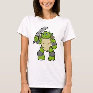 T-shirt Tortue guerrière avec épée