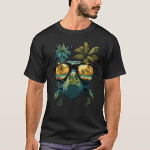 T-shirt Tortue Hawaï Tortue de mer Hawaii Beach Palm Tree