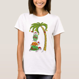 T-shirt Tortue hawaïenne Santa de Noël