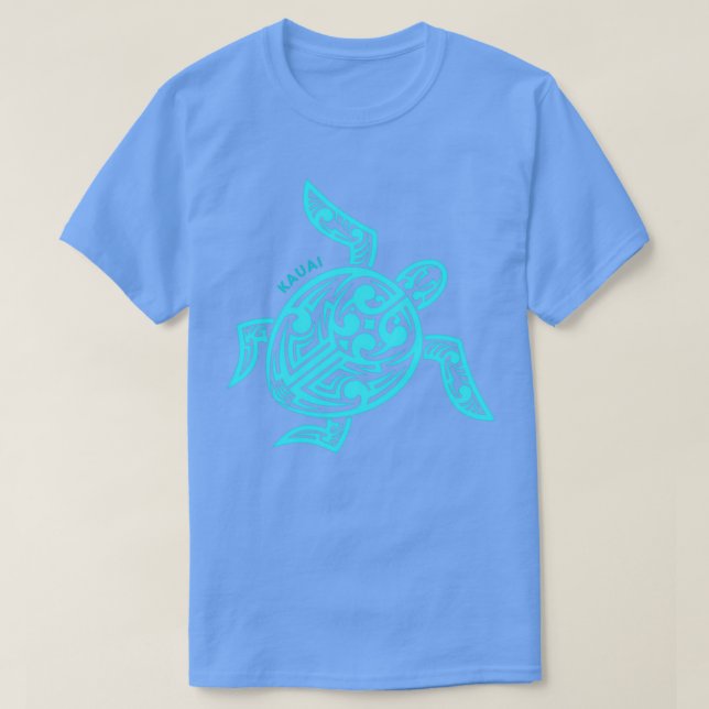 T-shirt Tortue hawaïenne tribale Kauai (Design devant)