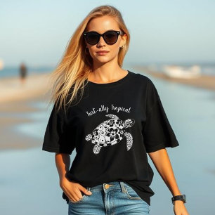 T-shirt Tortue hawaïenne Tropicale