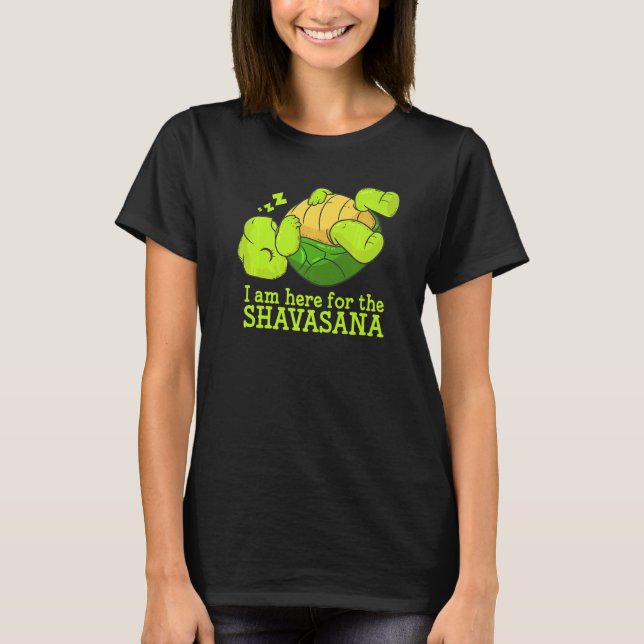 T-shirt Tortue Lazy Aime La Shavasana Et Le Yoga (Devant)