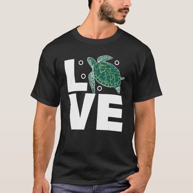 T-shirt Tortue Lotte Tortue Jour des terres animal marin (Devant)