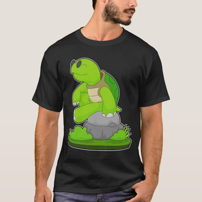 T-shirt Tortue lunettes de soleil (Devant)