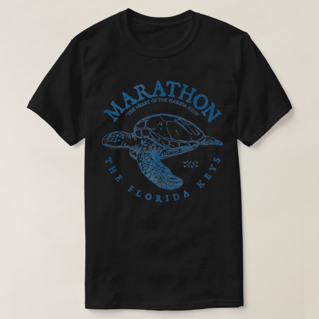 T-shirt Tortue Marathon Floride Keys Plongée sous-marine P (Design devant)