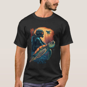 T-shirt Tortue Mer Tortues Océan Sous-marin Plongeur sous-